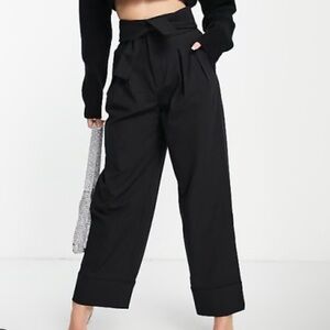 Elegant Black Wide Leg Trousers